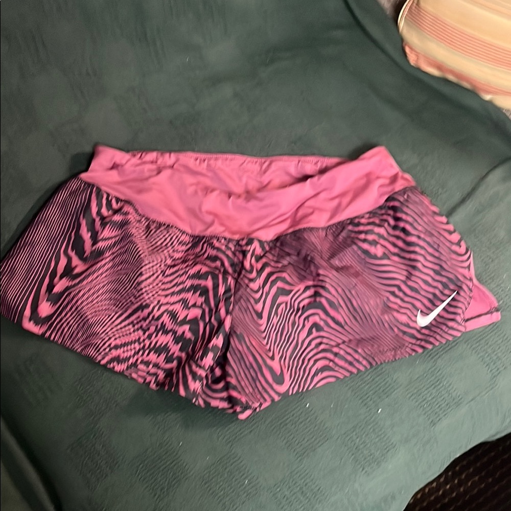 Nike Pink and Black Athletic Shorts Lightweight Performance
